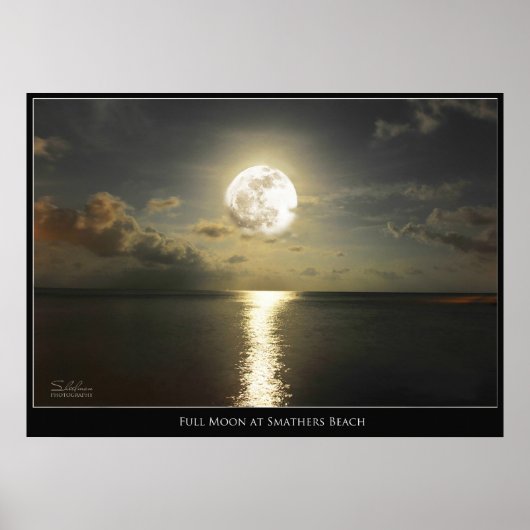 VOLLEDIGE MOON BIJ SMATHERS BEACH POSTER (Voorkant)