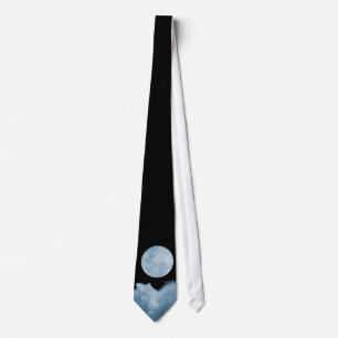 VOLLEDIGE MOON CLOUDS BLAUW STROPDAS