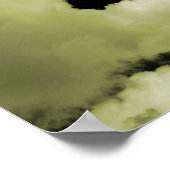 VOLLEDIGE MOON CLOUDS GEEL POSTER (Hoek)