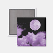 VOLLEDIGE MOON CLOUDS PAARS MAGNEET (Voorkant / Achterkant)