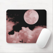 VOLLEDIGE MOON CLOUDS RED MUISMAT (Met muis)