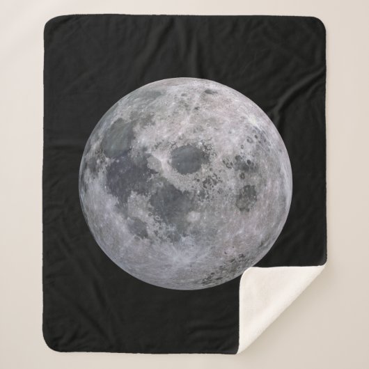 VOLLEDIGE MOON Custom Sherpa Blanket Deken (Voorkant)