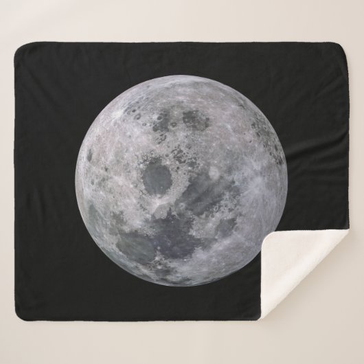 VOLLEDIGE MOON Custom Sherpa Blanket Deken (Voorkant (horizontaal))