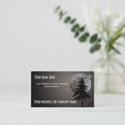 VOLLEDIGE MOON EN BOOM VISITEKAARTJE (Staand voorkant)