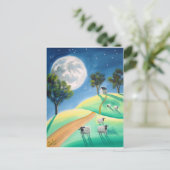 VOLLEDIGE MOON- EN SCHEEPSBETALING BRIEFKAART (Staand voorkant)
