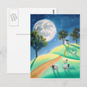 VOLLEDIGE MOON- EN SCHEEPSBETALING BRIEFKAART (Voorkant / Achterkant)