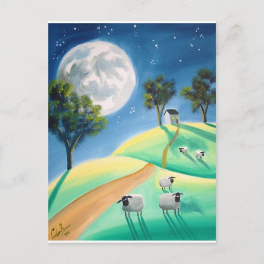 VOLLEDIGE MOON- EN SCHEEPSBETALING BRIEFKAART (Voorkant)