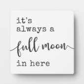 Volledige Moon Farmhouse Funny Bathroom Sign Fotoplaat (Voorkant)