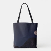 VOLLEDIGE MOON OVER DE MONTAGE TOTE BAG (Achterkant)