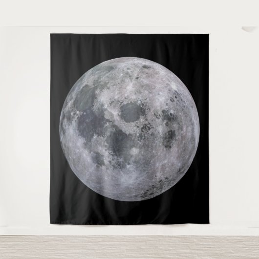 VOLLEDIGE MOON-tapestapel voor aangepaste polyeste Wandkleed (Voorkant)