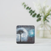 Volledige muis over de ruimte vierkante visitekaartje (Staand voorkant)