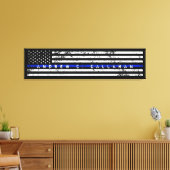 Volledige naam Extra Lange Dunne Blauwe Lijn Polit Canvas Afdruk (Insitu (Woonkamer))