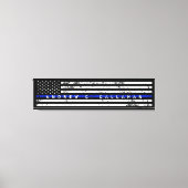 Volledige naam Extra Lange Dunne Blauwe Lijn Polit Canvas Afdruk (Voorkant)