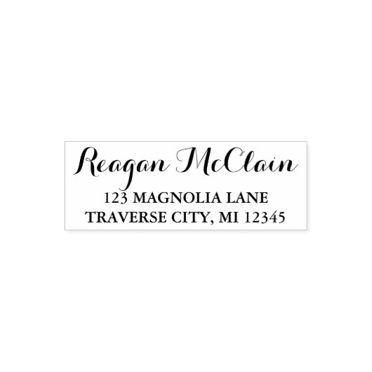 Volledige naam Fancy retouradres Zelfinktende Stempel (Design)