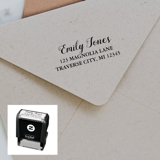 Volledige naam Fancy retouradres Zelfinktende Stempel