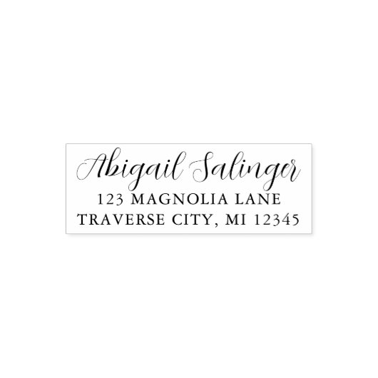 Volledige naam Fancy retouradres Zelfinktende Stempel (Design)