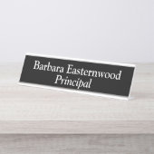 Volledige naam Principal in zwart Bureau Naambordje (Voorkant)