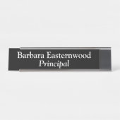 Volledige naam Principal in zwart Bureau Naambordje (Voorkant)