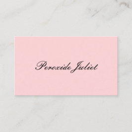 Volledige naam Script Blush Pink Visitekaartje