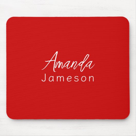 Volledige naam toevoegen Eenvoudig minimaal monogr Muismat (Voorkant)