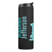 Volledige naam van de Aqua retro-stoomtrein Thermosbeker (Gedraaid links)