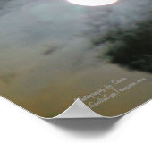 Volledige Natuur voor wolken in het nachtelijk luc Poster (Hoek)