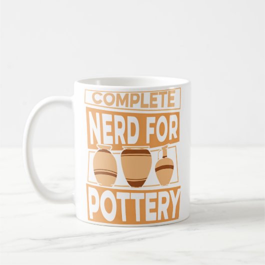 Volledige Nerd Voor Pottenbakken Pottery Pro Wiel Koffiemok (Links)