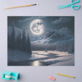 Volledige ontkoppeling van sneeuwlandschap tissuepapier (Craft)