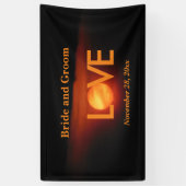 Volledige Oogstmaan Huwelijk Spandoek (Verticaal)