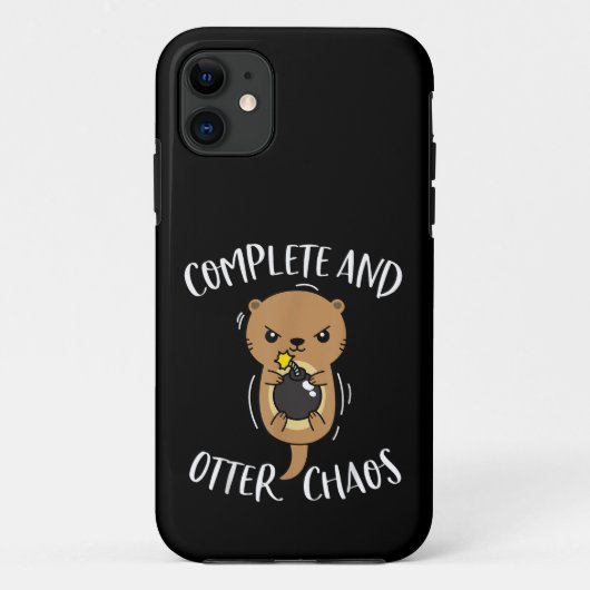 Volledige Otter Chaos Grappige Schattige Zee Otter Case-Mate iPhone Case (Achterkant)