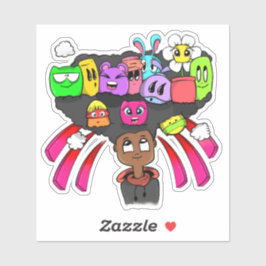 Volledige pagina Doodle 01 Vinyl Sticker