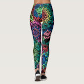 Volledige pagina Neon Mandalas Leggings (Achterkant)