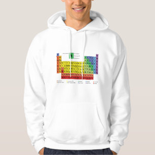 Volledige periodieke tabel van elementen met besch hoodie