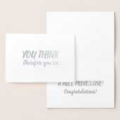 Volledige prof. gefeliciteerd u denkt folie kaarten (Display)