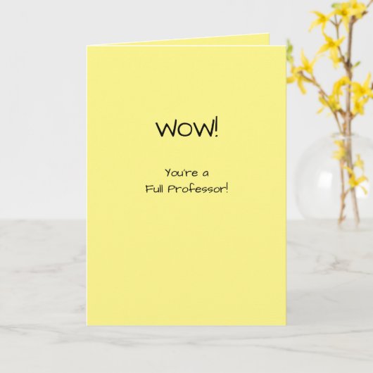 Volledige professor gefeliciteerd Fun Academic Kaart (Gele Bloem)