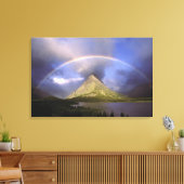 Volledige regenboog en stormachtige lucht boven Gr Canvas Afdruk (Insitu (Woonkamer))