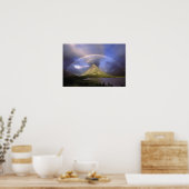 Volledige regenboog en stormachtige lucht boven Gr Poster (Keuken)