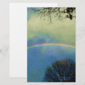 Volledige regenboog in Seurat-stijl Briefpapier (Voorkant / Achterkant)