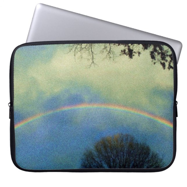 Volledige regenboog in Seurat-stijl Laptop Sleeve (Voorkant)