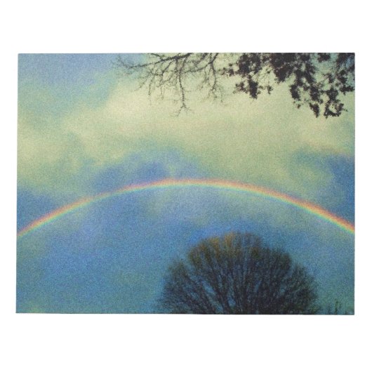 Volledige regenboog in Seurat-stijl Notitieblok (Voorkant)