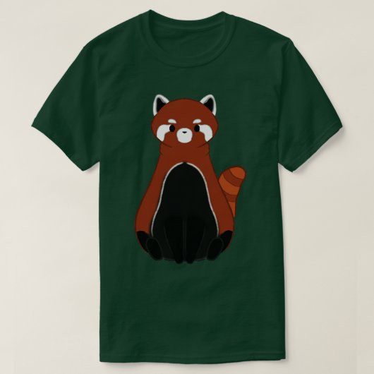 Volledige rode panda t-shirt (Design voorkant)