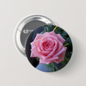 Volledige roze roos ronde button 5,7 cm (Voorkant /achterkant)