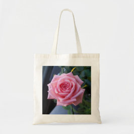 Volledige roze roos tote bag