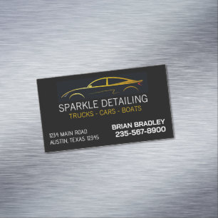 Volledige service auto detailing magnetisch visitekaartje