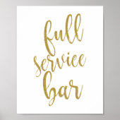 Volledige servicebalk Glitter 8x10 bruiloft-teken Poster (Voorkant)