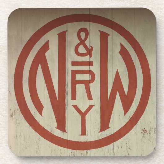 Volledige set van 6 Norfolk en Western Railway Log Drankjes Onderzetter (Voorkant)