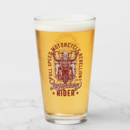 Volledige Snelheid Motorfiets Rebellie Bier  Glas