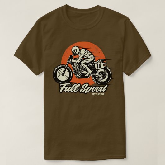 Volledige Snelheid Motorfiets T-shirt (Design voorkant)