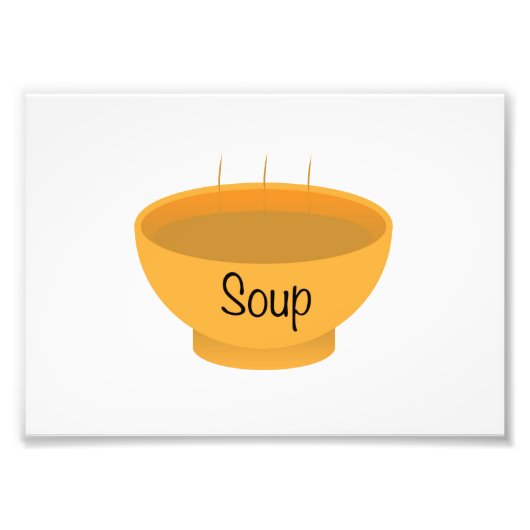Volledige Soup Bowl Foto Afdruk (Voorkant)