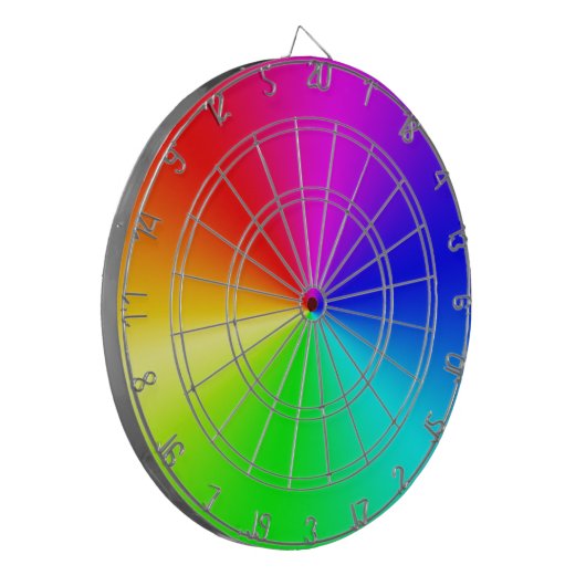 Volledige spectrumregenboog dartbord (Voorkant Links)